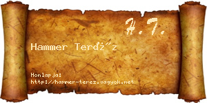 Hammer Teréz névjegykártya